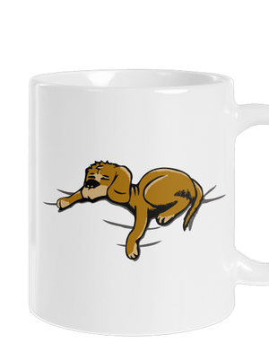 Spící pes klasický hrnek White