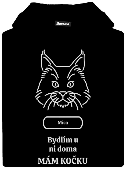 Nemůžu, mám kočku dětská mikina klokanka Black