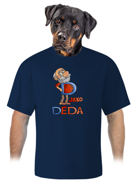 D jako děda unisex tričko oversized Midnight Blue