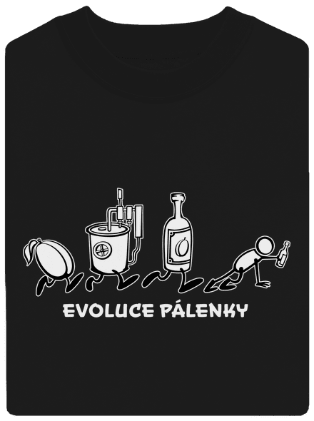 Evoluce pálenky unisex mikina bez kapuce Black