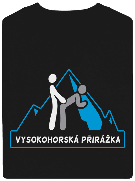 Vysokohorská přirážka unisex mikina bez kapuce Black