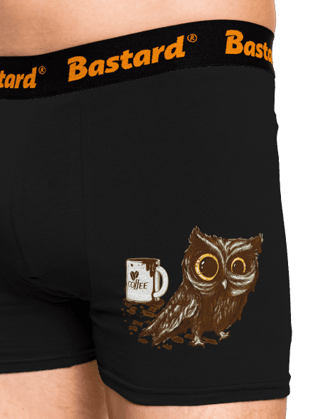 Sova na kofeinu boxerky Black