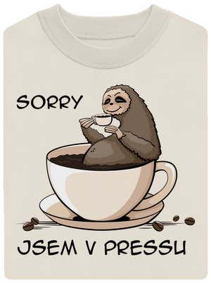 V pressu unisex mikina bez kapuce Off White