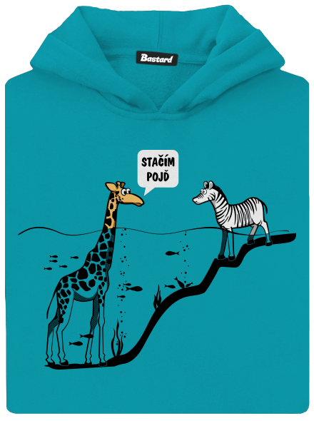 Stačím, pojď dětská mikina klokanka Hawaiian Blue