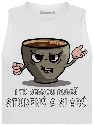 Studená káva dámské tílko volné White