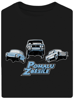 Pomalu ale zběsile unisex tričko oversized Black