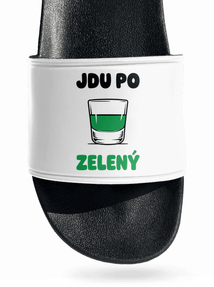 Jdu po zelený pantofle White