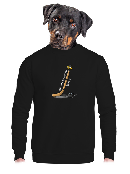 Král zahnutých čepelí - hokej unisex mikina bez kapuce Black