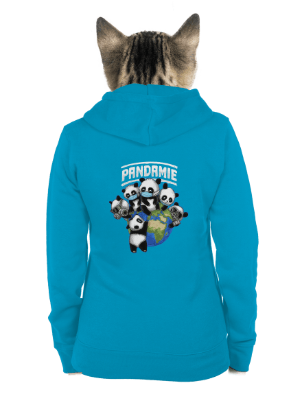 Pandamie dámská mikina na zip Blue Atol