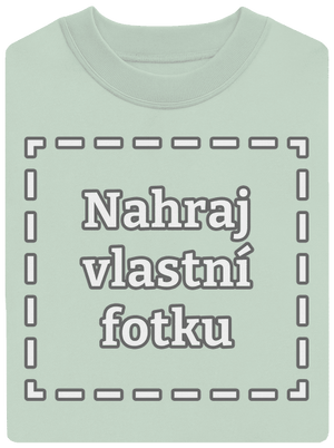 Vlastní potisk unisex mikina bez kapuce Blush Mint