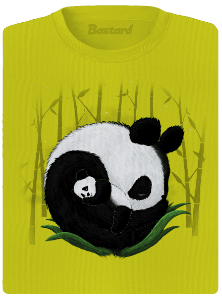 Dvě spící pandy dámské sportovní tričko Neon Yellow