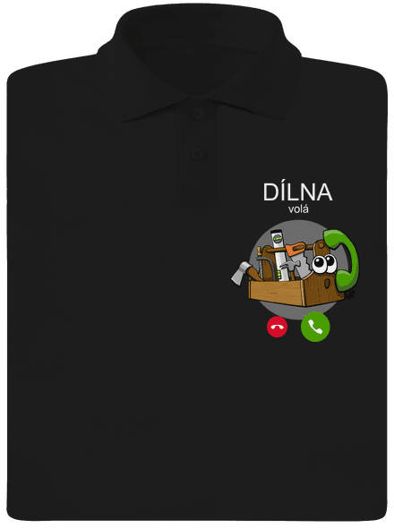 Dílna volá pánská polokošile Black
