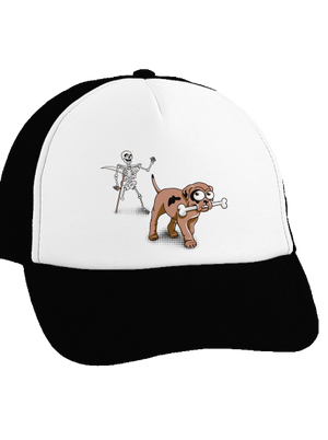 Kostlivec kšiltovka truckerka Black cap