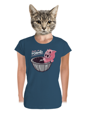 Ve formě dámské tričko premium Petrol Blue