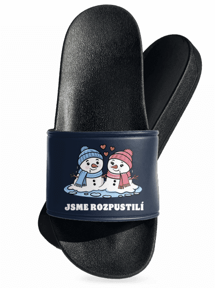 Rozpustilí sněhuláci pantofle Navy