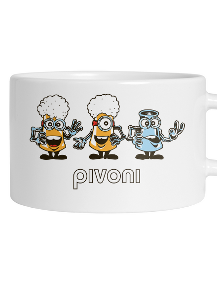 Pivoni hrnek makronka White