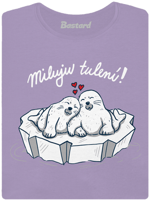 Miluju tulení dámské tričko s lemem Lavender