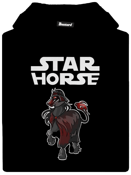 Star horse dětská mikina klokanka Black