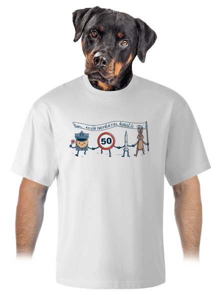 Nepřátelé řidičů unisex tričko oversized White