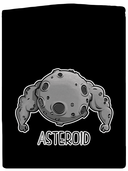 Asteroid pánská mikina na zip Black