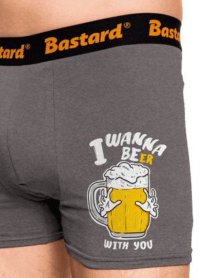I wanna beer boxerky Gray Melange
