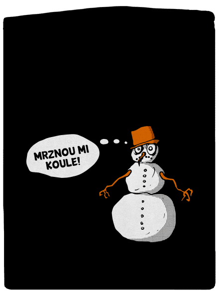 Mrznou mi koule pánská mikina na zip Black