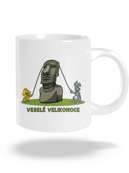 Velikonoční Moai velký hrnek White