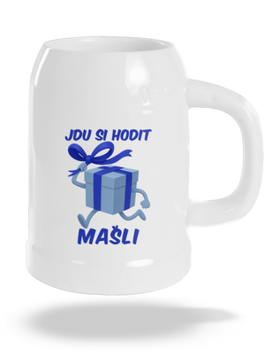 Jdu si hodit mašli půllitr White