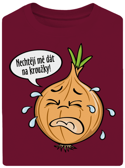 Cibule na kroužky unisex tričko oversized Garnet
