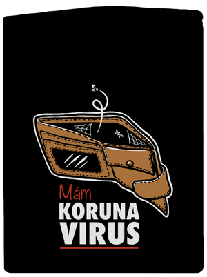 Korunavirus v peněžence dámská mikina na zip Black