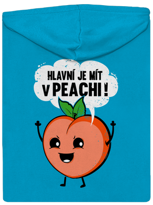 V peachi dámská mikina na zip Blue Atol