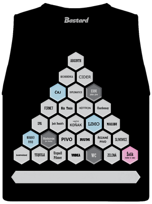 Textový alko kvíz a fix dámské tílko volné Black