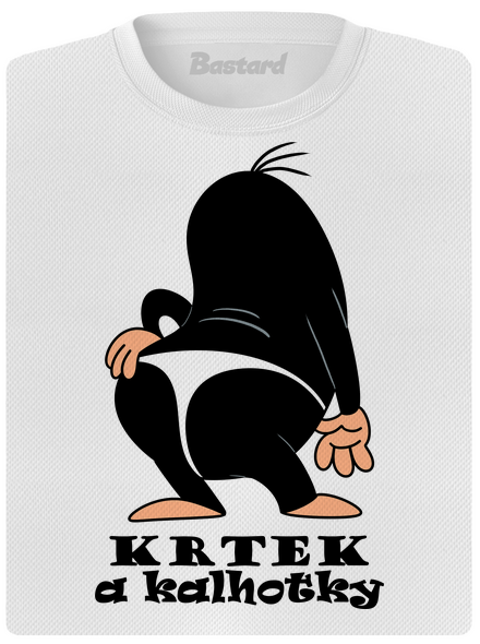 Krtek a kalhotky dámské sportovní tričko White