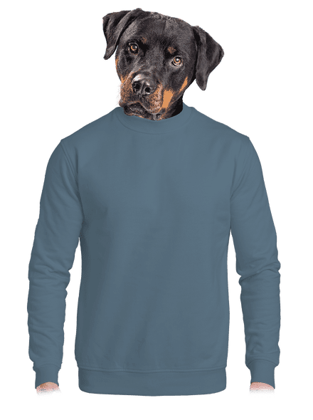 Bez potisku unisex mikina bez kapuce Nordic Blue