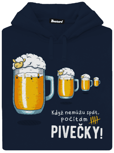 Pivečka pánská mikina klokanka Navy