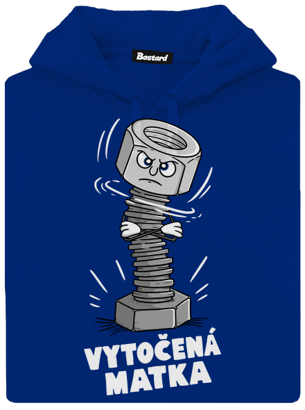 Vytočená matka dámská mikina klokanka Royal Blue Mal