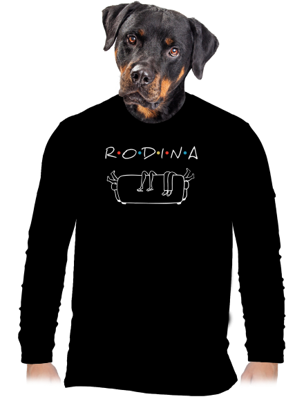Rodina pánské dlouhý rukáv Black