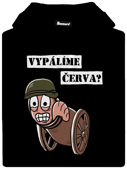 Vypálíme červa? pánská mikina klokanka Black