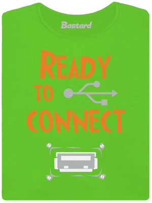 USB připojení dámské tričko Apple Green