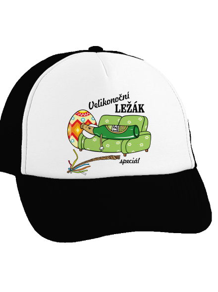 Velikonoční ležák kšiltovka truckerka Black cap