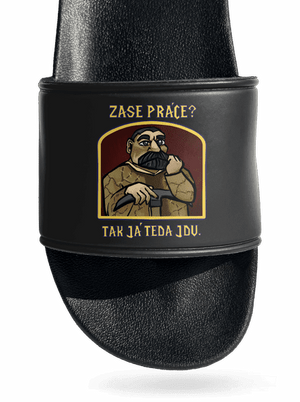 Zase práce? pantofle Black
