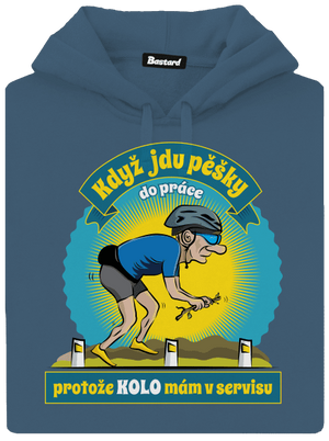 Závislost na kole dámská mikina klokanka Denim