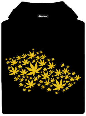 Ganja country pánská mikina klokanka Black