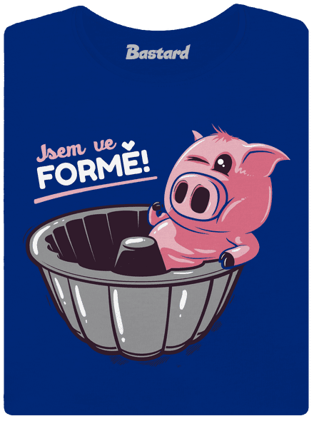 Ve formě dámské tričko s lemem Royal Blue Mal