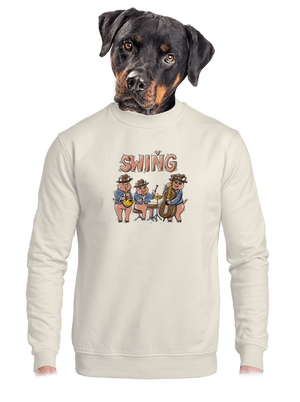 unisex mikina bez kapuce