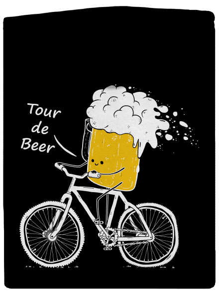 Tour de beer dámská mikina na zip Black