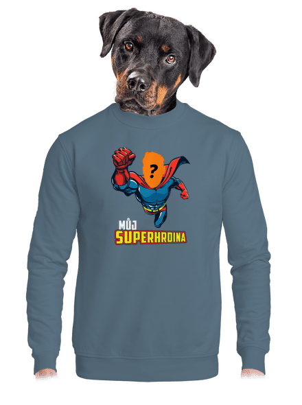 Můj superhrdina unisex mikina bez kapuce Nordic Blue