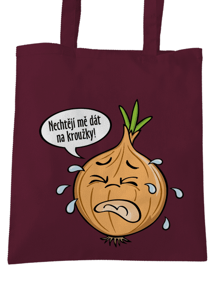 Cibule na kroužky taška Burgundy