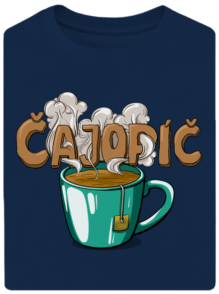 Čajopíč unisex tričko oversized Midnight Blue