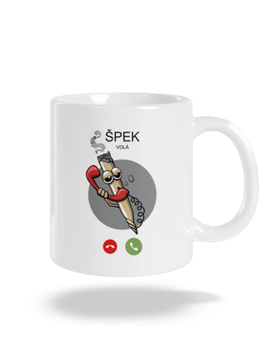 Špek volá klasický hrnek White